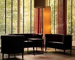 lobby with tall windows lobby with tall windows